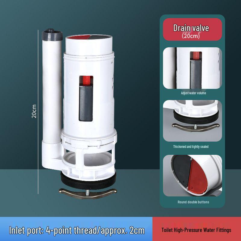 Adjustable High-Pressure Toilet Tank Water Fitting Set
