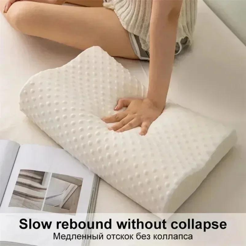 1PC Sleeping Memory Foam Pillow Cervical Massage Pillows Natural Orthopedic Pillow Home Supplies Replacement with Pillow Cover