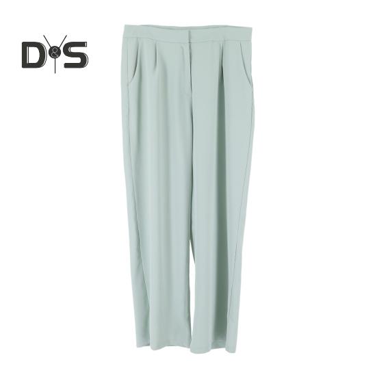 2 Pcs/Set Women Coat Pants Set Lapel Single Button Mid Length Cardigan Sleeveless Jacket Wide Leg High Waist Straight Trousers Lady Formal Commute
