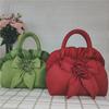 Bowknot Women'S Handbag, Solid Color Top Handle Bag with Zipper, Purse for Women