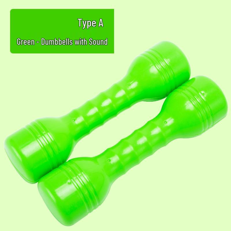 Children's Large Sounding Plastic Dumbbells for Dance and Exercise