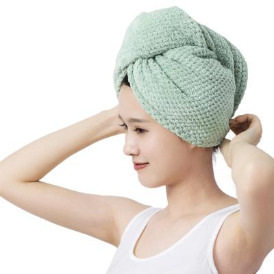 Alileader Mikrofaser-Haartuchwickel Super saugfähiger Turban Korallensamt Haartrockenhut Kappen Haartücher für Frauen mit lockigem langem Haar