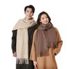 Luxurious Women's Cashmere Wool Scarf: Versatile Solid Color Shawl for Autumn and Winter