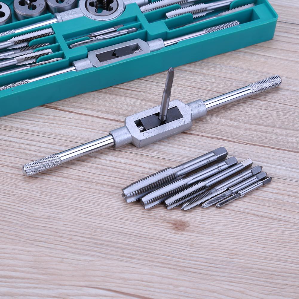 8pc Hand Screw Thread Metric Plug Tap Set M3 M4 M5 M6 M8 M10 Metal Screw Taps Thread Metric Machine Wrench Holder Hand Hinge Set
