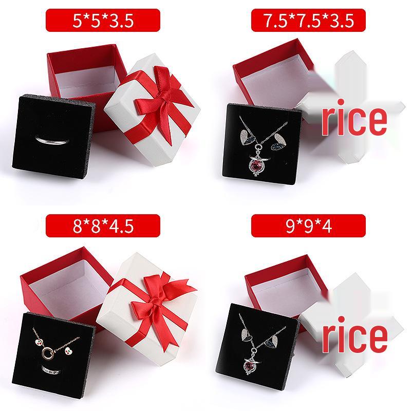 Six-Color Bowknot Jewelry Gift Box for Necklace, Earrings, Studs, and Rings