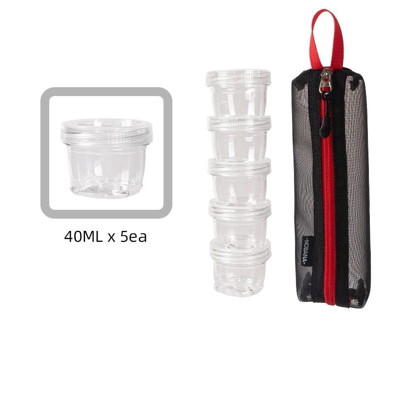 1 Set Portable Camping Spice Kit Outdoor Travel Spice Container Bag Clear Seasoning Bottles Travel Spice Holder Container Set
