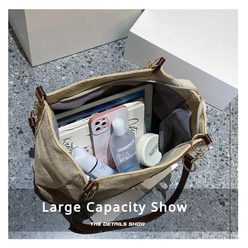 Spring Summer New Ladies One Shoulder Bags Fashion Casual Canvas Women's Roomy Bag High Capacity Commuter Tote Large Bags for Goddess's Day Gifts