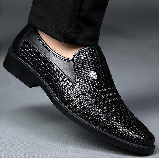 Men's Slip-On Shoes with Breathable Soft Bottom for Business and Casual Wear