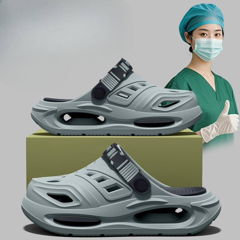 Operatiekamer Schoenen, Crocs, Verpleegkundigen Antislip en Anti-geur Bovenkleding, Strand Slippers