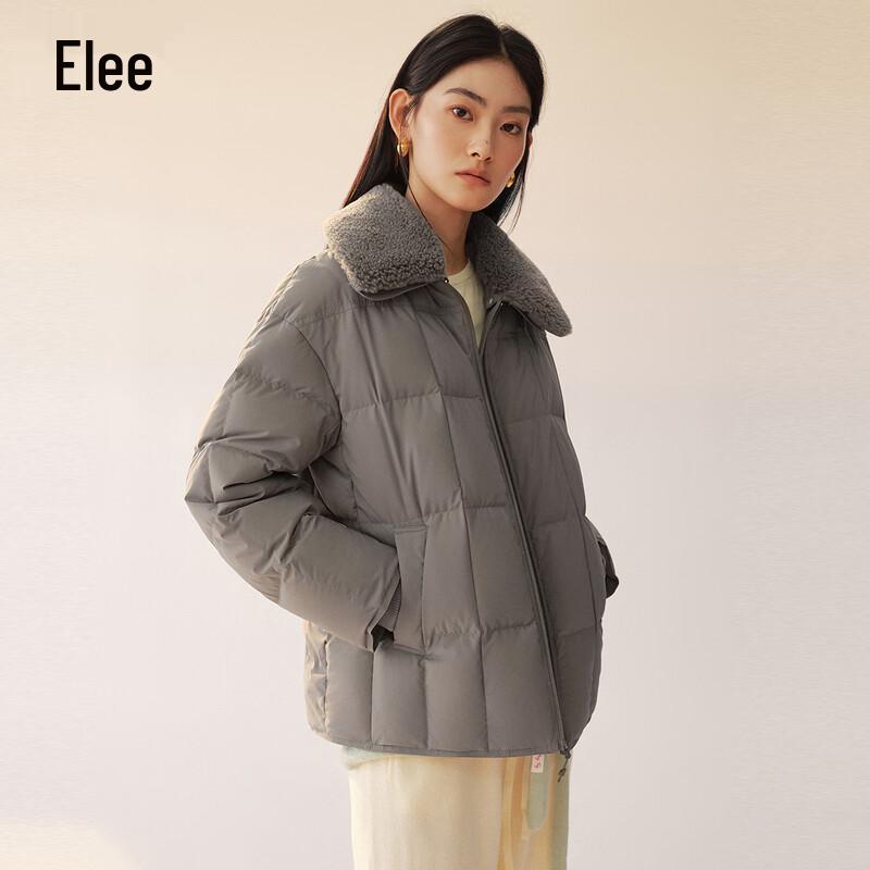 Ailiyi Women's Detachable Faux Fur Collar Lightweight Duck Down Jacket