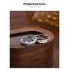 Luminous Cat and Dog Couple Ring Niche Design Simple Cartoon Plain Ring Pair Ring Opening Refers To Valentine's Day Gift
