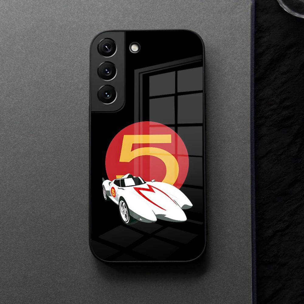 Anime Speed Racer Mach FIVE Phone Case Glass For Samsung Galaxy S21 S26 S25 S22 S20 S24 S23 Ultra Fe Plus A16 A34 A54 A24 A53 Co