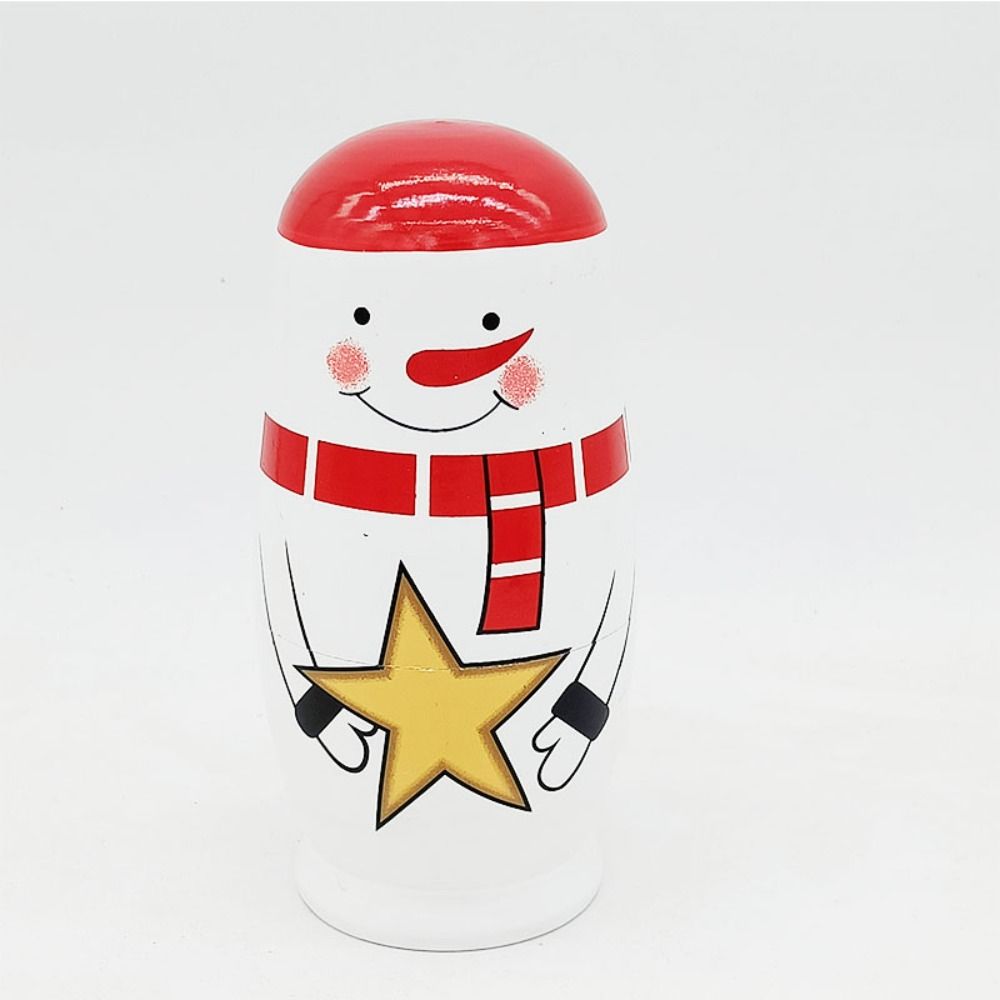 Japanese Girl Wooden Stacking Dolls Snowman Owl Nesting Dolls Girls Russian Doll Christmas Gift