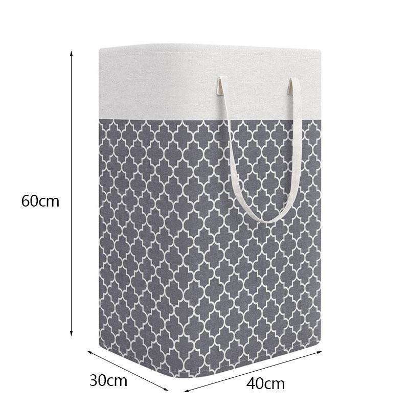 

Modern Cotton Foldable Laundry Bin With Waterproof Material For Clothes And Toys Gray M