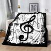 Music Notes Harmony Flannel Blanket-Soft and Suitable for Sofas,Beds,Offices,Travel,All Seasons,Great Gift for Holidays and Birthdays.