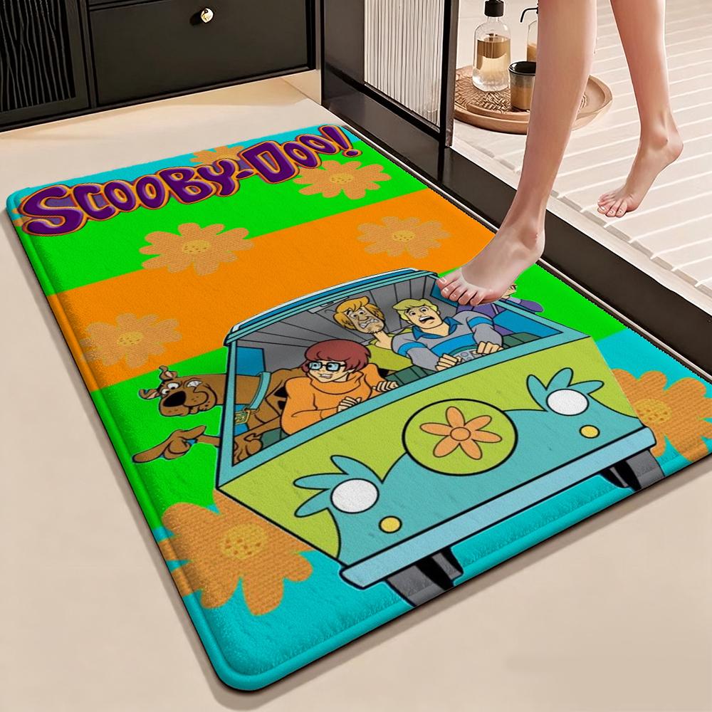 Scoobydoo Spooky Mystery Adventure Indoor Rug Nonslip Easyclean Carpet For Entryway Hallway Balcony Home Party Decor New Year Gift