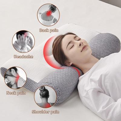 Super Ergonomic Pillow Ergonomic Neck Pillow Protect Neck Spine Orthopedic for All Sleeping Positions Cervical Contour Pillow