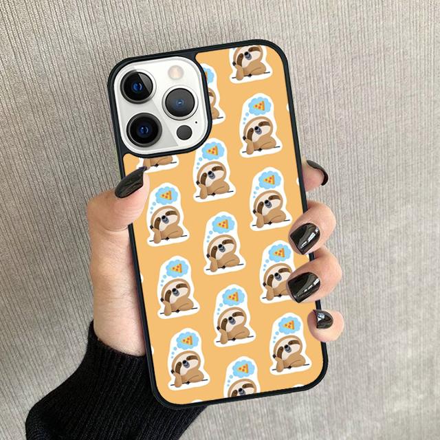 Sloth Animal Cute Phone Case For iPhone 17 Air 16 15 14 plus 12 13 Pro max Soft Bumper Shell Cover coque
