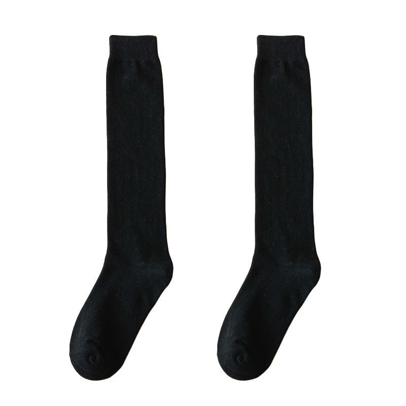 College-style Solid-color Knee-high Calf Socks for Women, Versatile Long Stockings with Slight Pressure To Prevent Dropping