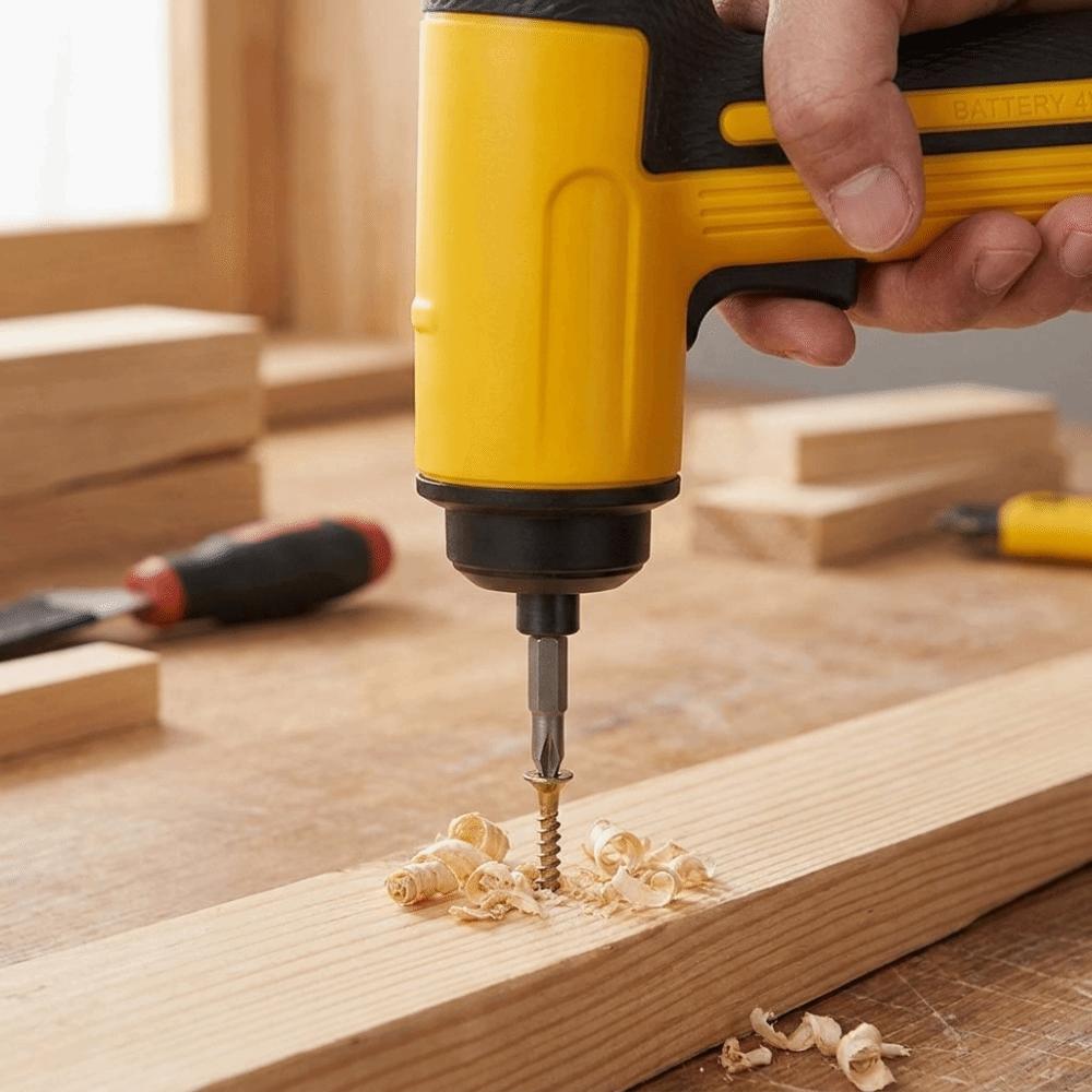 Compact Design Electric Screwdriver Drill Set Multiple Accessories Lightweight Build Multi-function Screwdriver