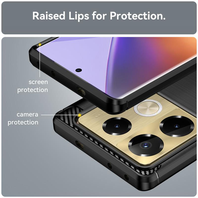For Infinix Note 40 Pro Plus Case For Infinix Note 40 Pro 4G 5G Cover 6.78 inch Shockproof Soft Silicone Protective Bumper