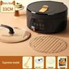 Deep Dish Electric Crepe Maker with Dual-Sided Heating - Large, Multifunctional Pan for Pancakes, Grilling, Baking, and Frying