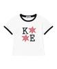 KKEEE Ke Two-Star Patch Ringer Short Sleeve T-Shirt