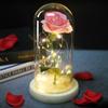 Flannel Rose LED Glass Cover Simulation Gold Foil Rose Flower Lighting Simulation Flower Decoration Light Night Light  Valentine's Day Gift