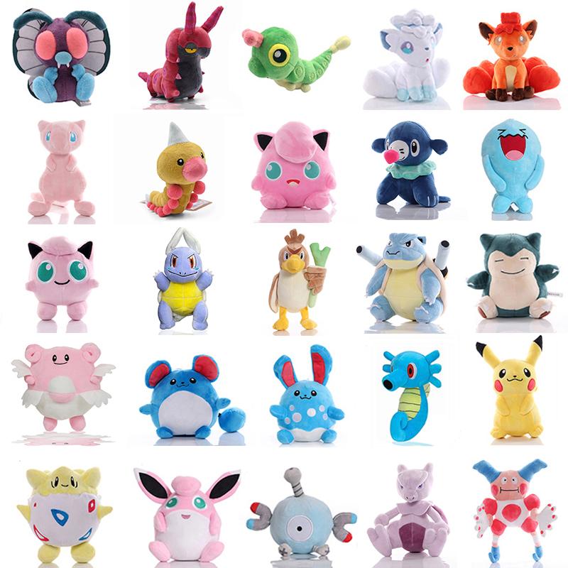 20cm Wigglytuff Caterpie Plush Toy Cartoon Farfetch'd Popplio Weedle Doll Cute Marill Azumaril Plushie Kids Xmas Gifts