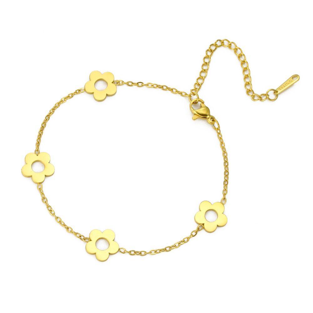 Sweet Stainless Steel Bracelet Adjustable Chain Charm Bracelet Jewelry Wrist Chain  Jewelry Gifts
