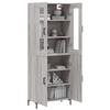 VidaXL Buffet haut Sonoma gris 69,5x34x180 cm Bois d'ingénierie 3198215