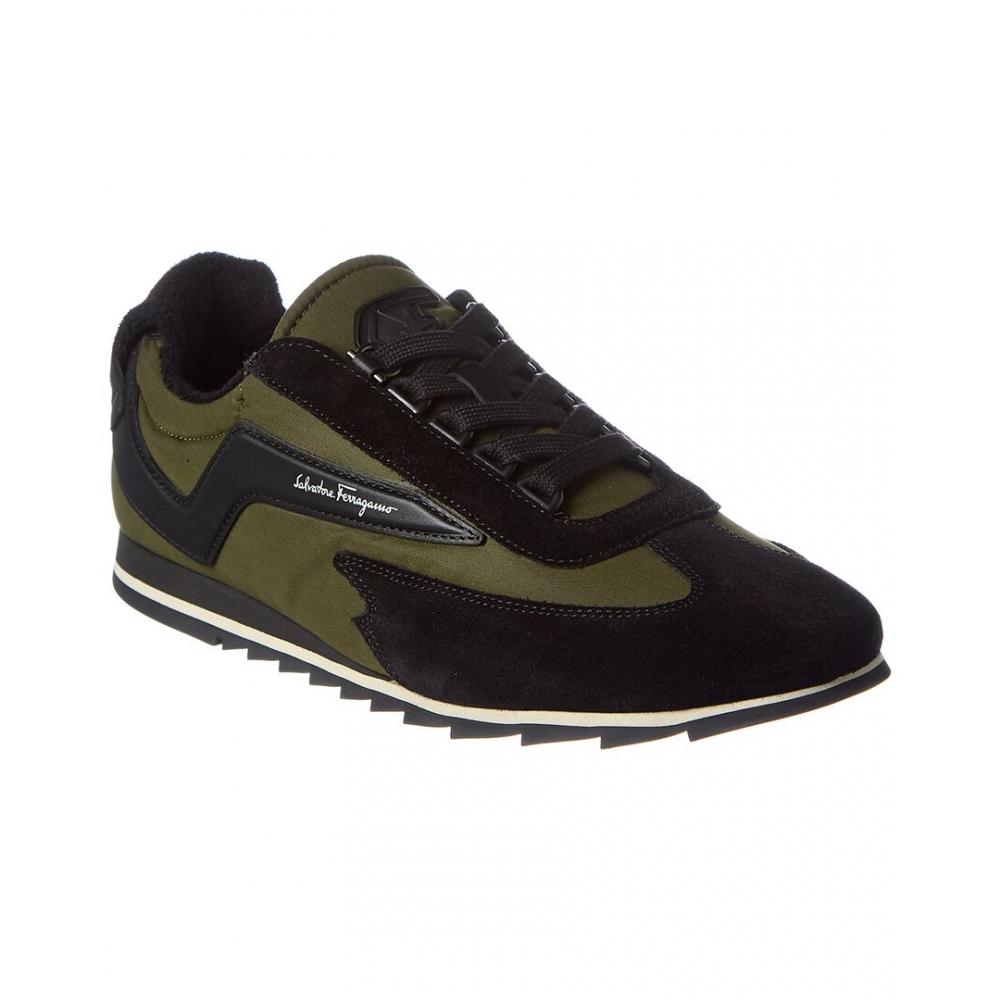 

Salvatore Ferragamo Ferragamo Resort Canvas Suede Sneaker Green US 5/Regular