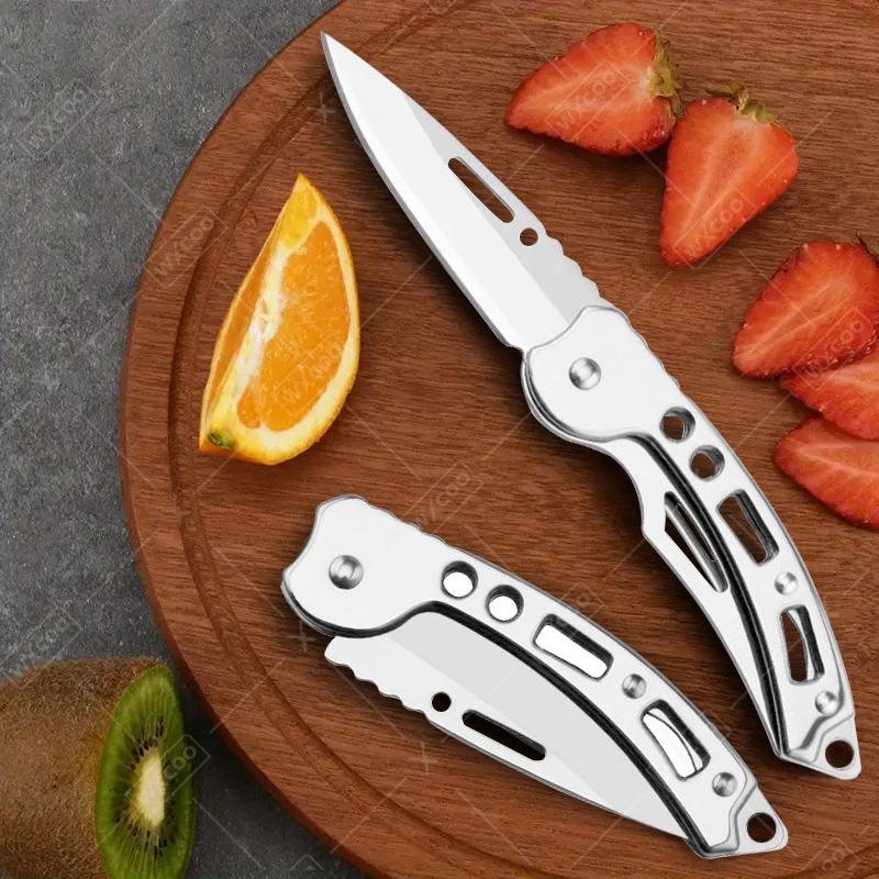 WXCOO Stainless Steel Pocket Knife Kitchen Accessories Folding Fruit Knife Utility Knives Slicing Cooking Peeler Kitchen Fruit