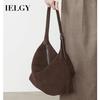IELGY Portable Suede Frosted Tote Bag Autumn Winter High-End Retro One-Shoulder Armpit Dumpling Bag