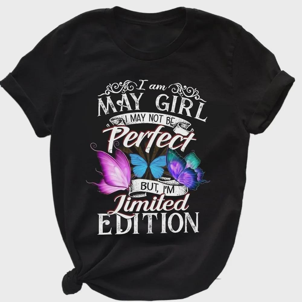 

Unisex Butterfly & English Letter Print Short-Sleeve T-Shirt XS