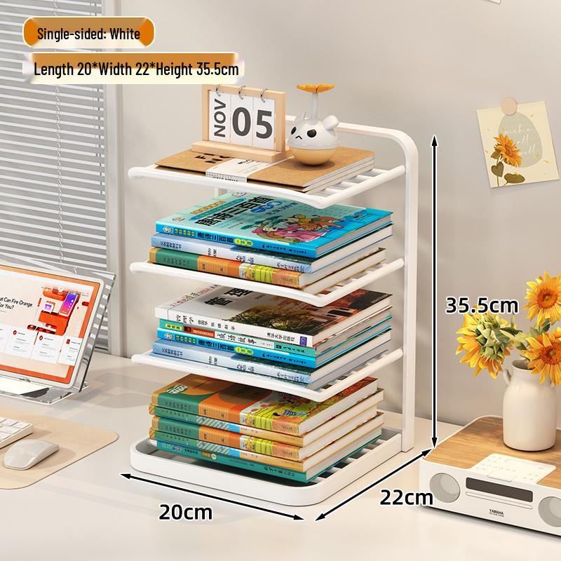 Desktop Book Organizer and Storage Rack