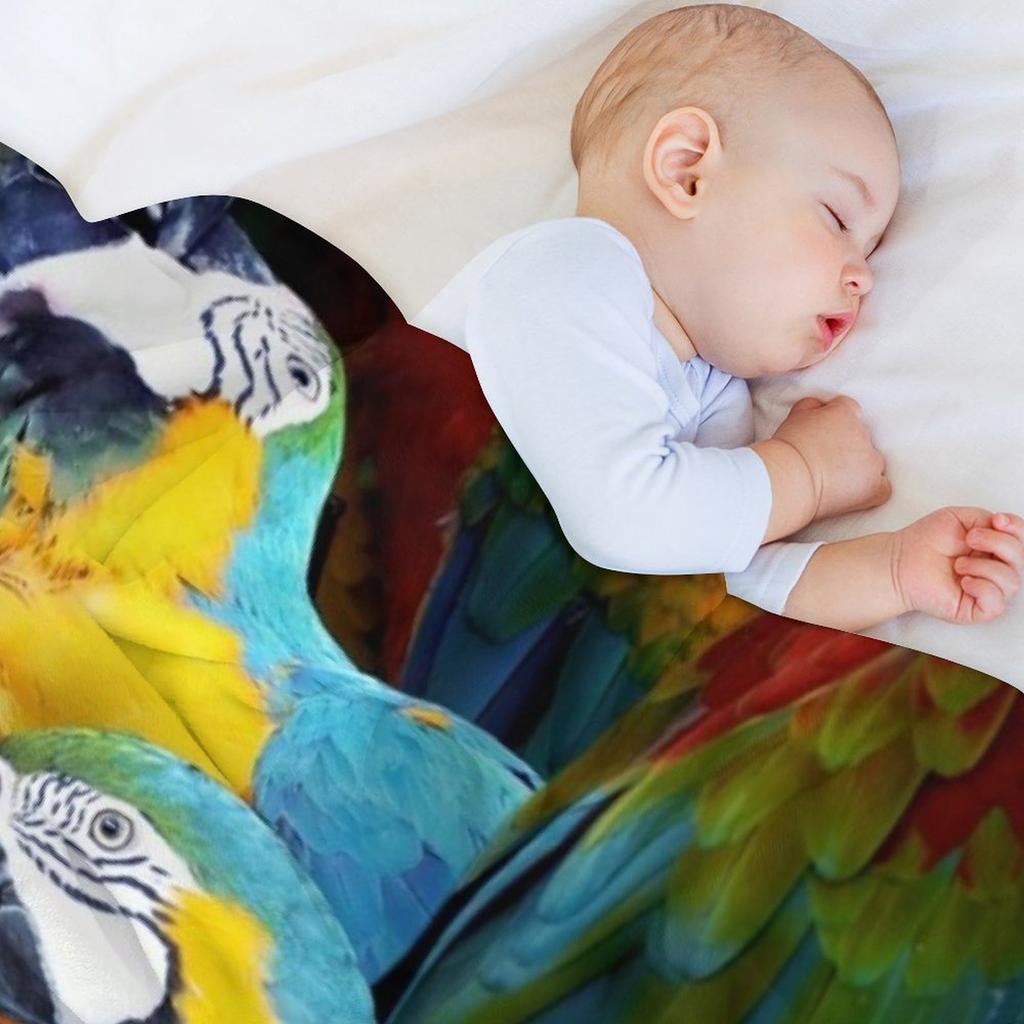 Parrots Throw Blanket blankets ands Soft Plaid Multi-Purpose Thin Blankets