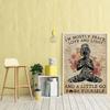 Abstraktes Buddha-Yoga-Meditationsgemälde auf Leinwand, motivierendes Zitat, Poster, Buddhismus, Drucke, Poster für Wohnzimmer, Heimdekoration