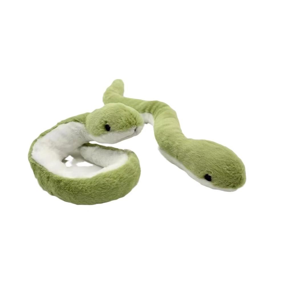 Cute Snake Doll Plush Toy Doll Boys And Girls Green Snake Hand Puppet Ornament Year Of The Snake Mascot Gift