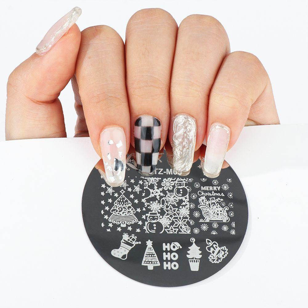 Tools Snowflake Christmas Nail Stamping Plates Polish Templates Stencils Molds Nail Stamp