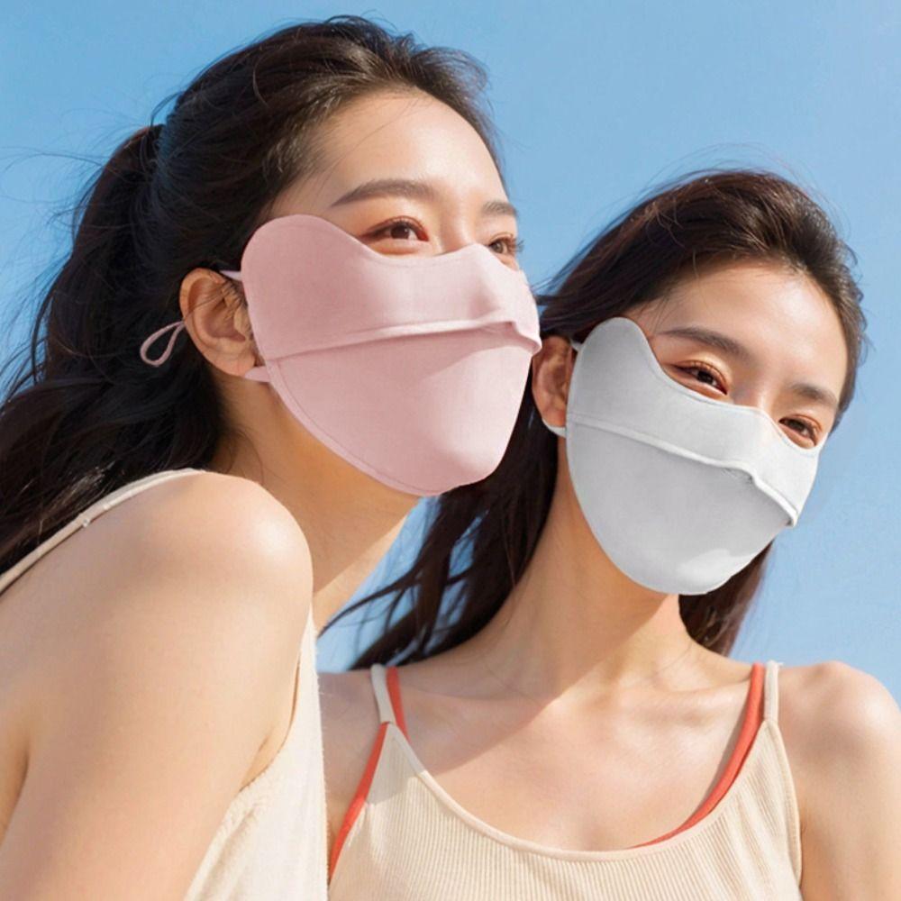Sunscreen Face Scarf Ice Silk Sunscreen Mask Nylon Face Gini Mask Summer Face Cover Fishing