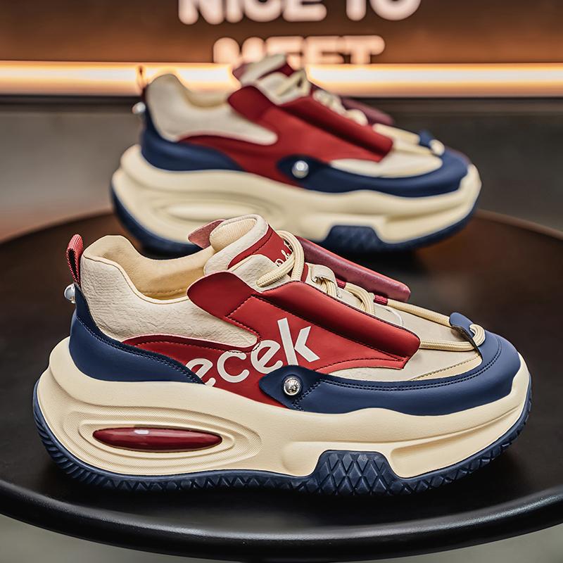 Hong Kong style autumn and winter thick-soled heightening dad shoes handsome student casual street shooting sports shoes 39