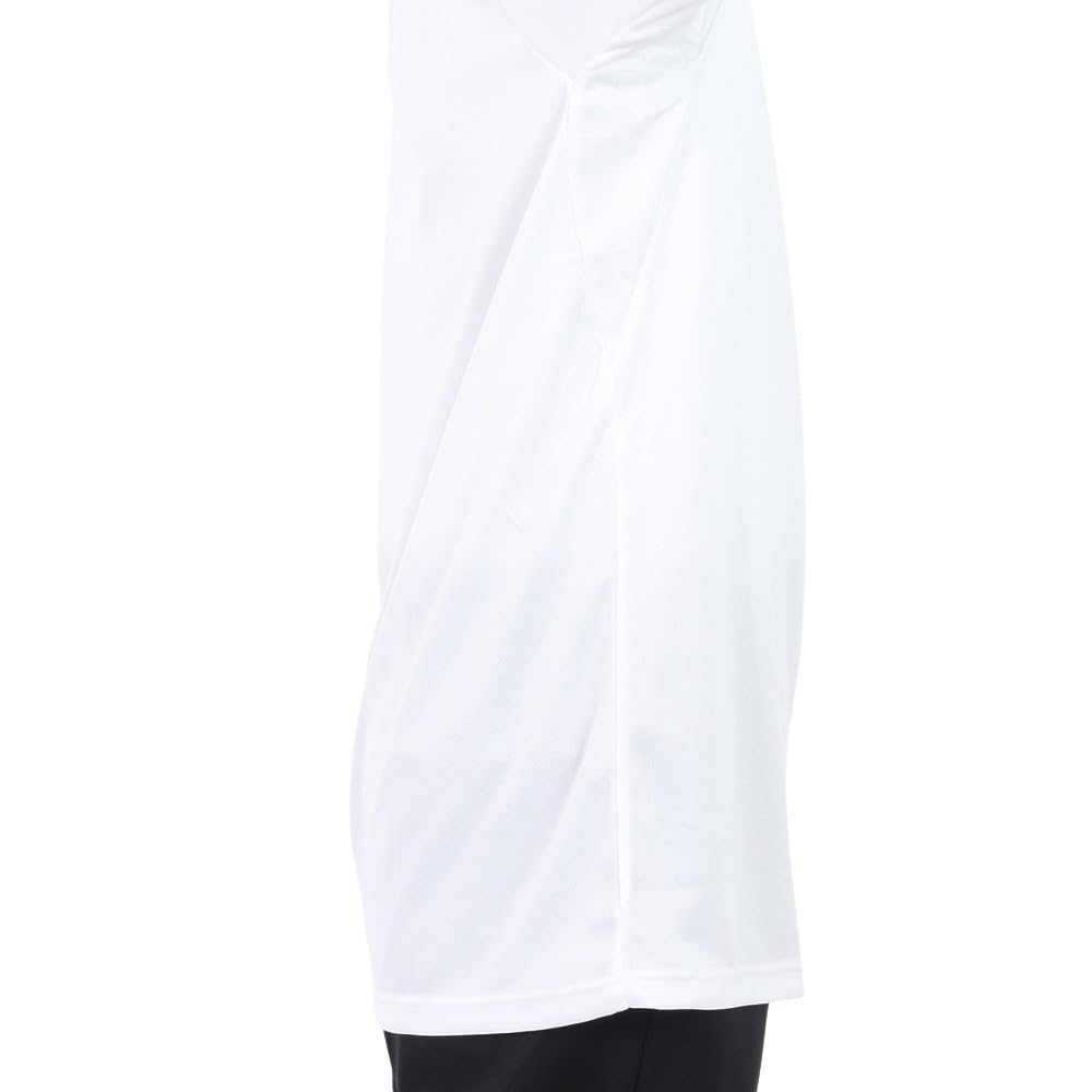 Mizuno Tennis Practice Long Easy to Move Size L Shirt, Sleeve, Moisture-Wicking, Quick-Drying, in, 62JAA510, White/Turquoise,