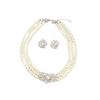 Pearl Necklace, Earrings, Bracelet, Three-Piece Set, Versatile Temperament Wedding Dress Women'S Accessories