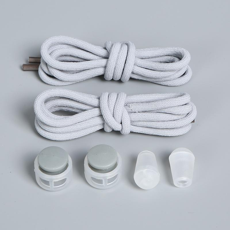 1Pair NEW Round Elastic Laces Sneakers No Tie Shoe Laces Colorful Spring Lock Shoelaces Without Ties Kids Adult Quick Shoelace