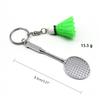 Badminton for Key Ring Charm Decors, Sports Lovers Creative Badminton Bat Cu