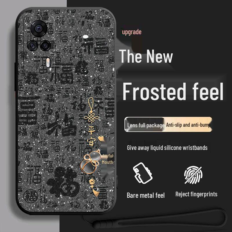 Vivo S9e V2048A Silicone Anti-Drop Cartoon Tempered Film Protective Case