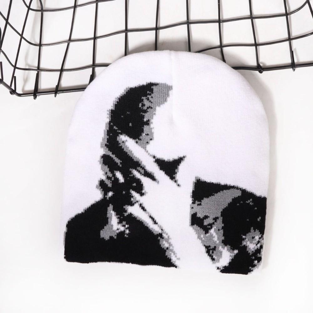 Printing Couple Warm Hats Fiber Beanies Bonnet Hip Hop Cold Cap Men Women