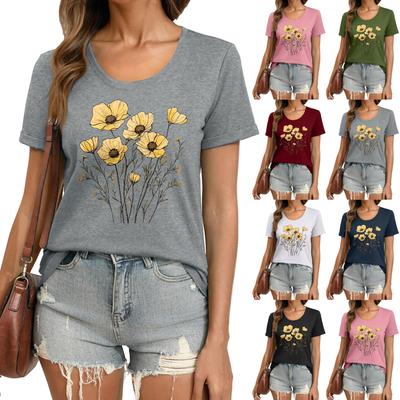 T-Shirts Kurzarm-T-Shirts für Damen, modische Oberteile, leicht, weich, lässig, Sommer-Outfits