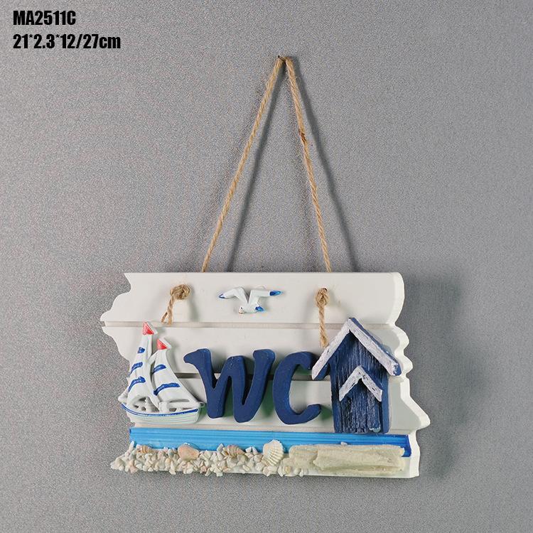 

Mediterranean Style Carved WC Doorplate Wooden Door Sign Plaque Hanging Toilet L21A